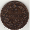 1867 - 10 Centesimi Zecca Parigi Vittorio Emanuele II BB
